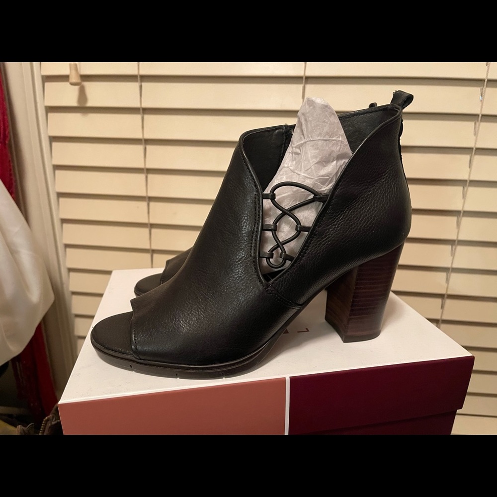 Peep toe booties